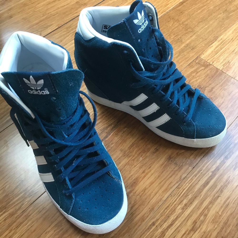 Adidas basketball profi suade sneaker wedges
